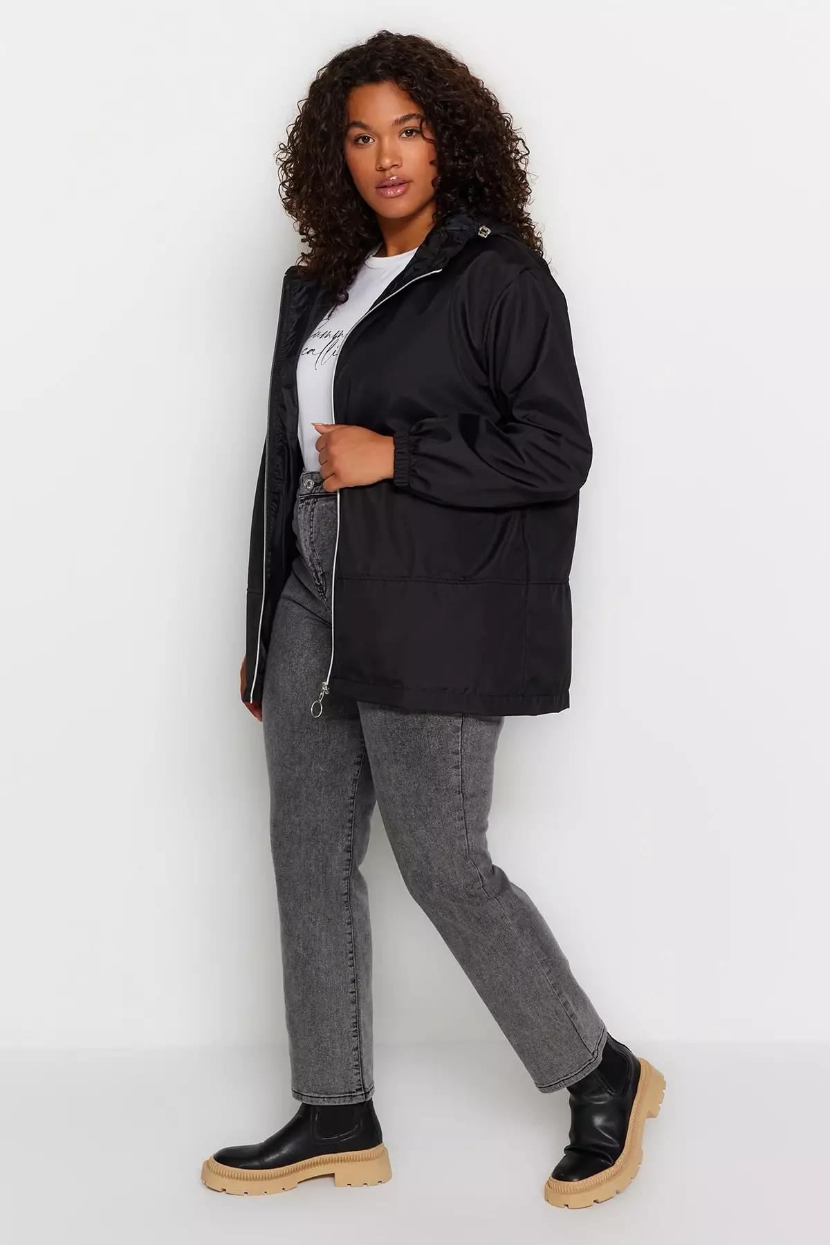 Plus size water resistant coat sales