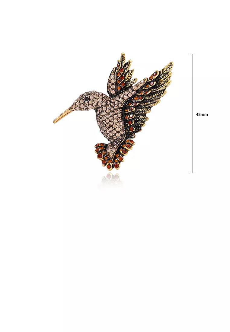 Gold hummingbird pin sale