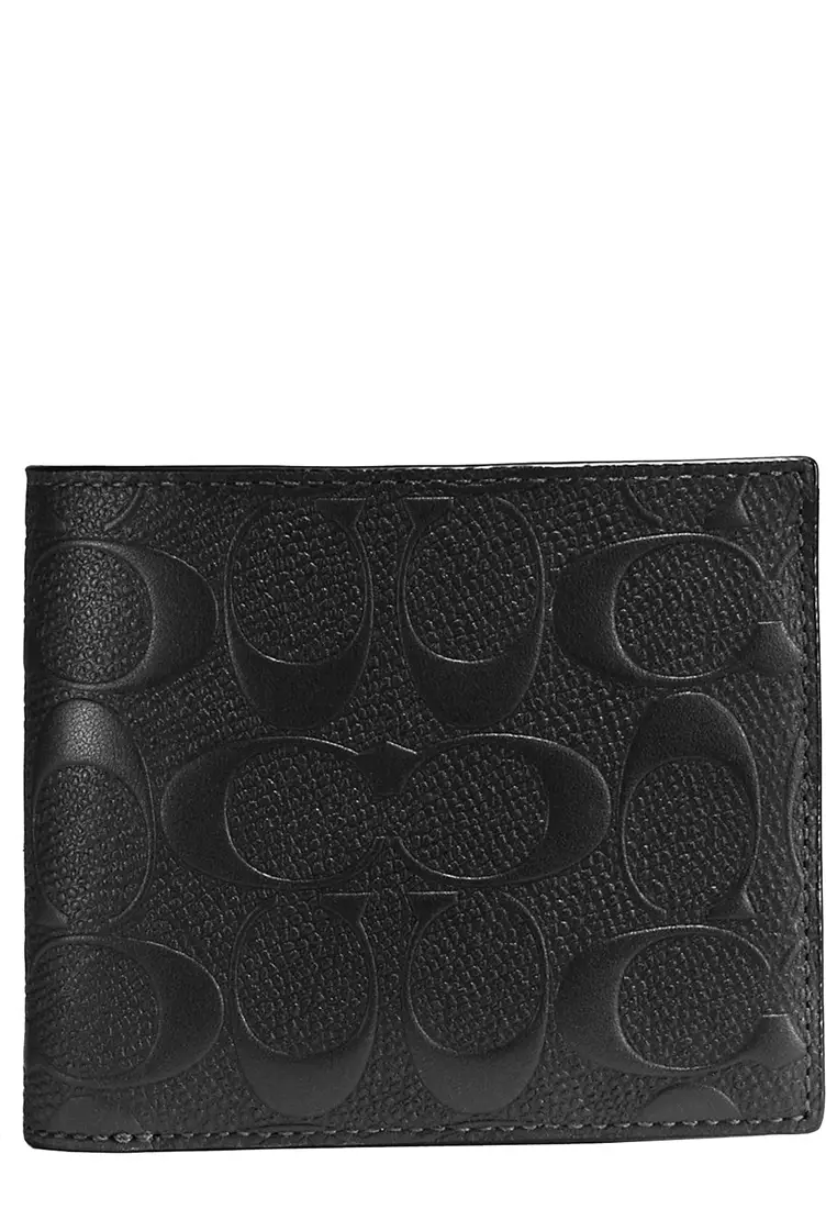 Coach 3 In 1 Wallet In Signature Leather in Black 75371