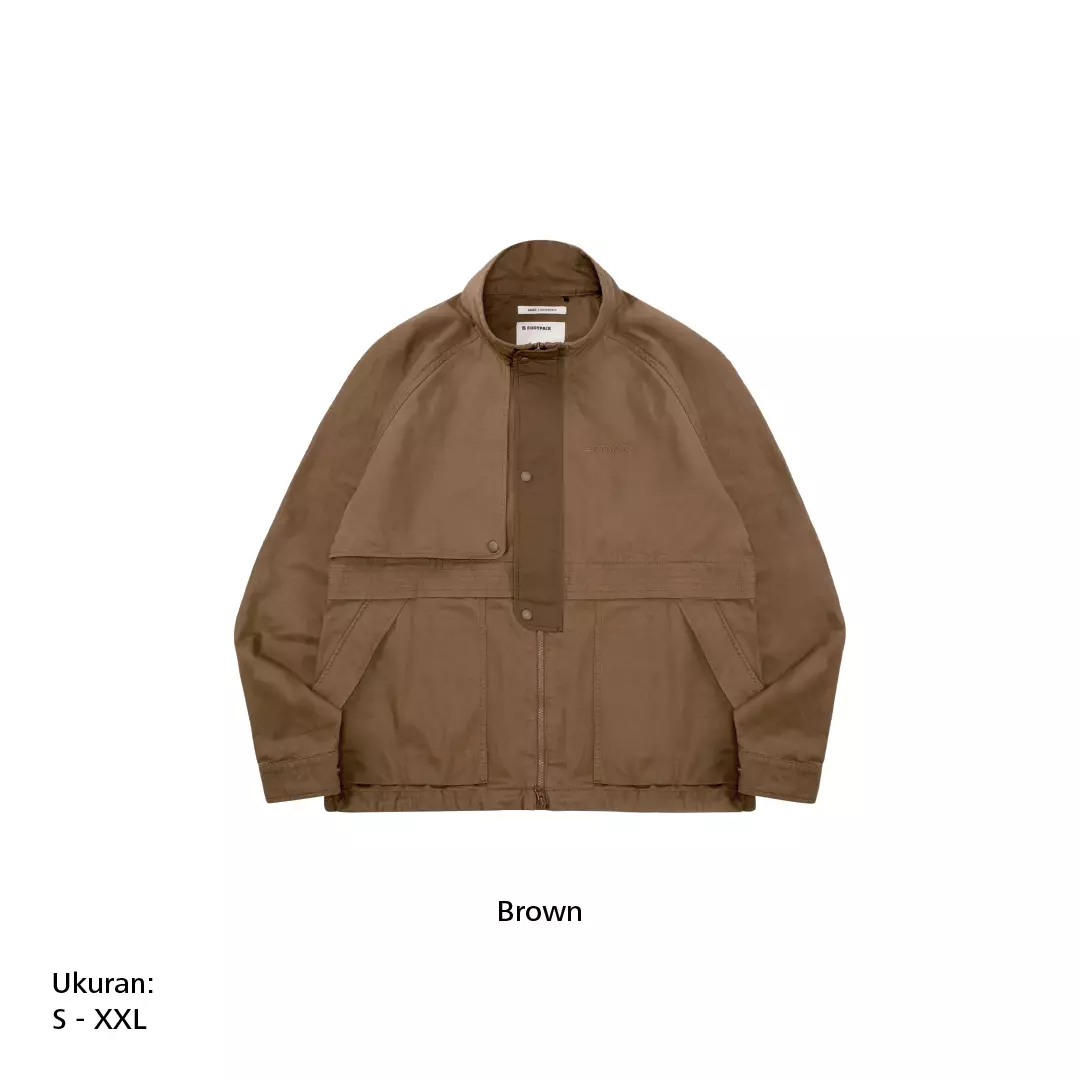 Bardock Utility Jacket Saku Pocket Comfort - Cokelat