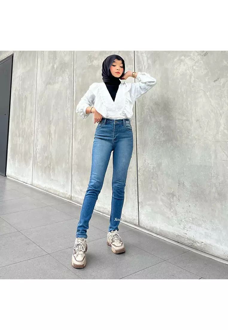 Highwaist Boyfriend Stretch Jeans 204 RISE UP