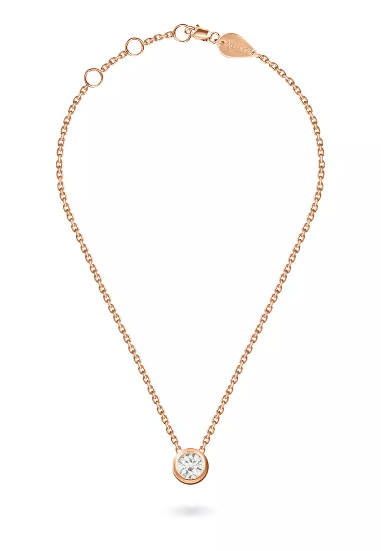 White sapphire gold necklace outlet