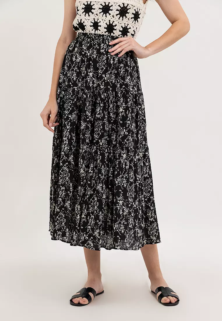 Chictees Janina Floral Long Skirt