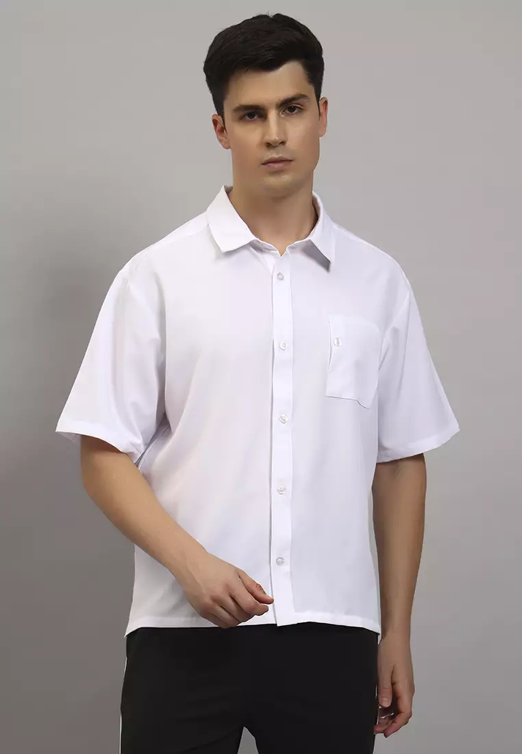 Men's Flex Short Sleeve Workwear White Shirt