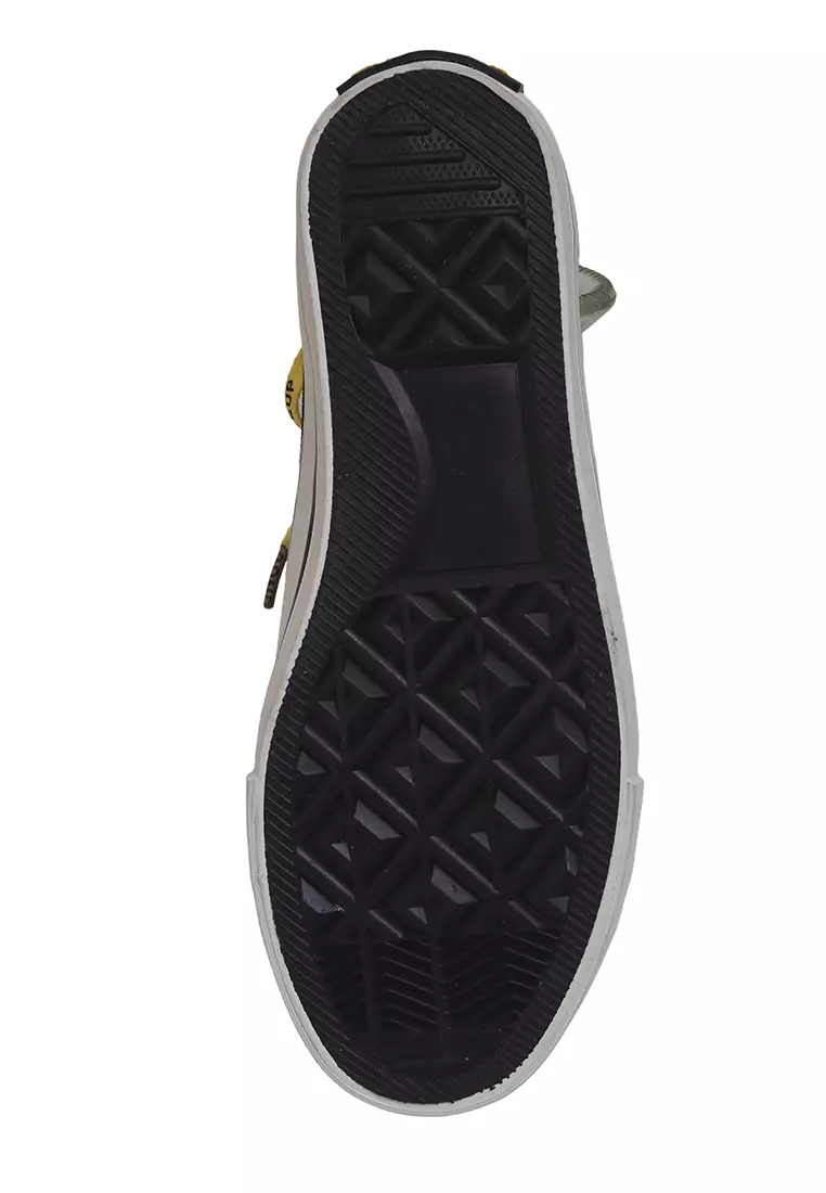 Anando Sepatu Pria Variasi Tali Casual Shoes Desain Stylish Material Canvas ORIGINAL - Black Yellow