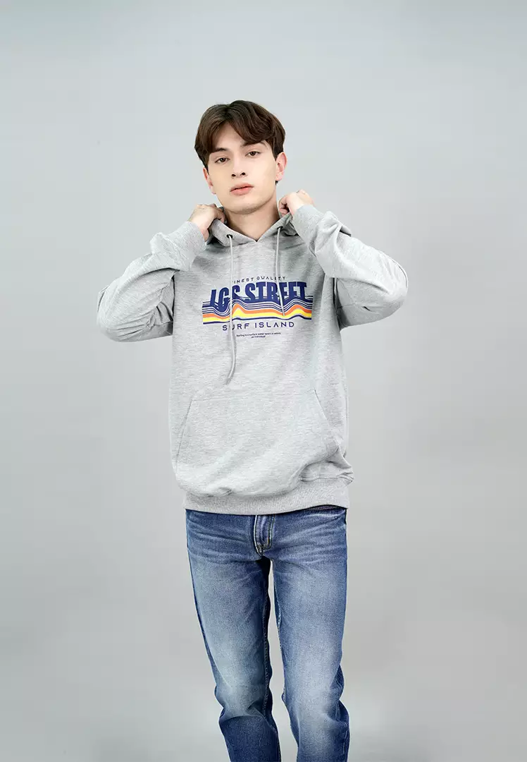 LGS Street - Hoodie - Gambar Sablon - Abu - SH.10.H032.004.C