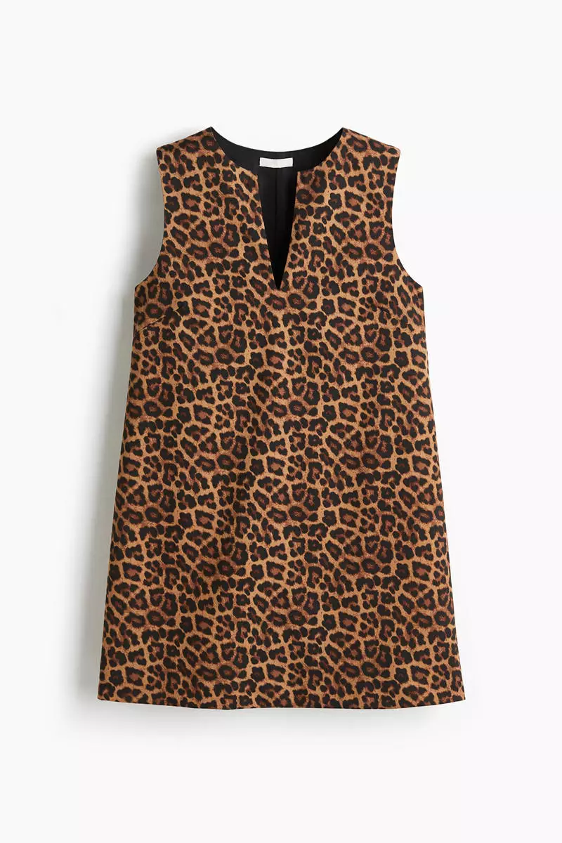 Twill shift dress