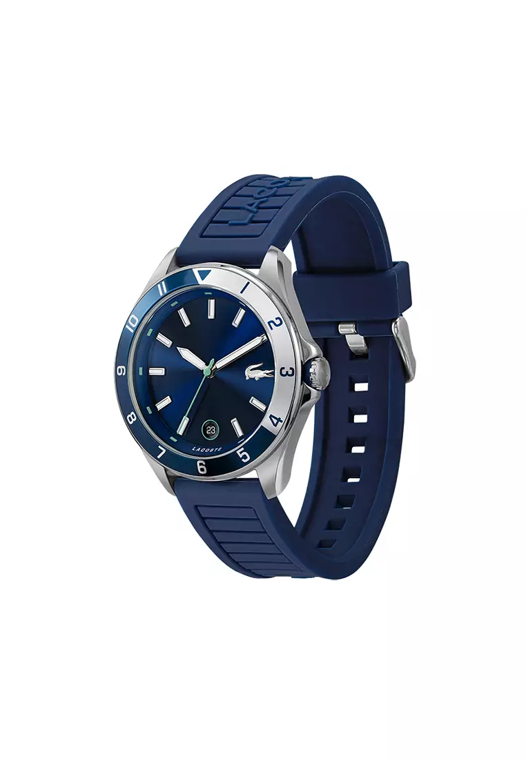  Lacoste TIEBREAKER Men's Quartz Stainless Steel and Silicone  Strap Casual Watch, Color: Blue (Model: 2011125) : Clothing, Shoes & Jewelry