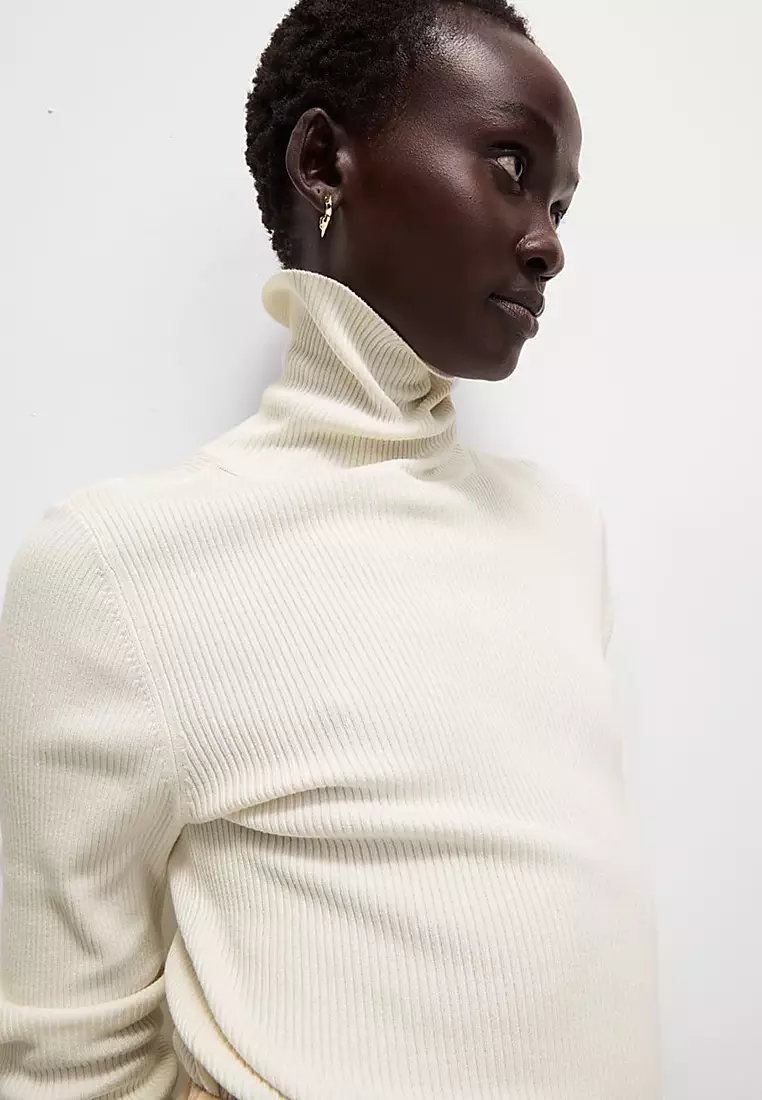 Ribbed Roll Neck Jumper