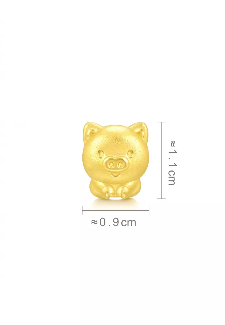 Charme 999 24K Gold Chinese Zodiac Pig Charm 93702C (Bracelet not included)