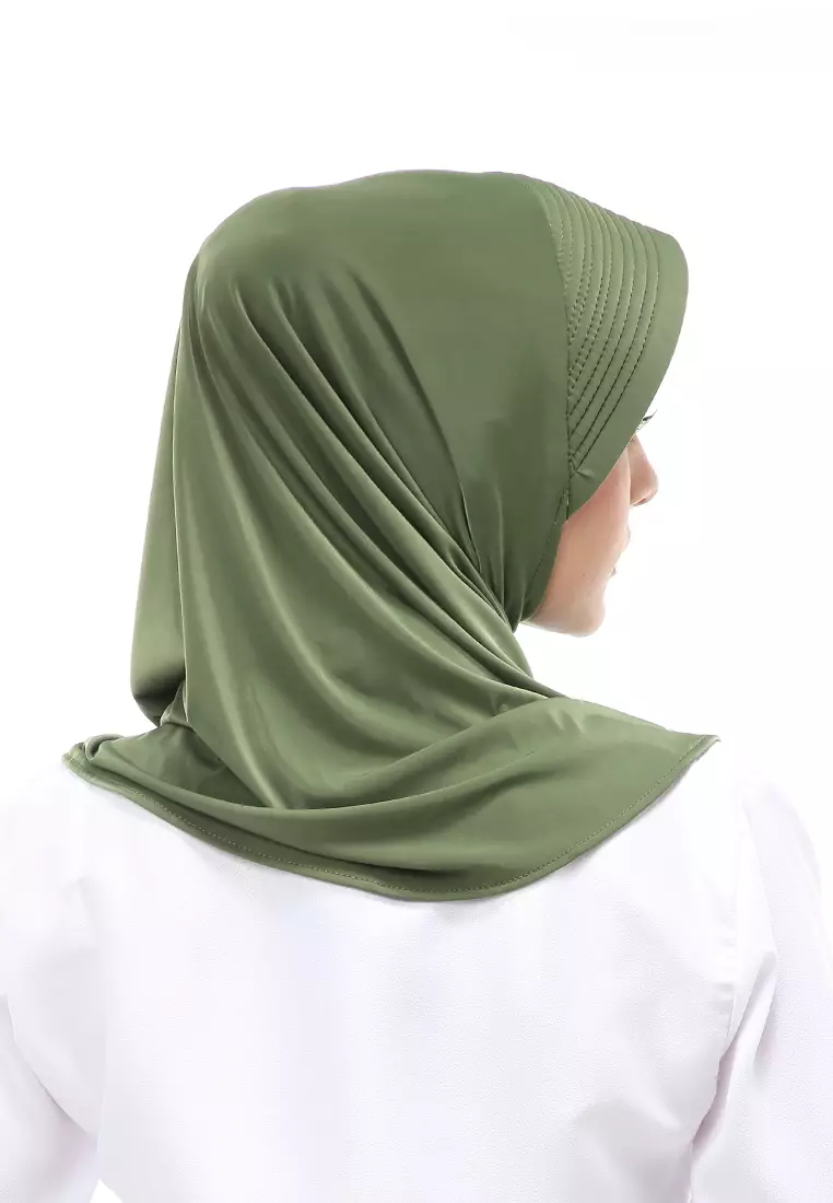 Layla Hijab Sport Instan Wanita Muslimah Relaxed Fit - Army