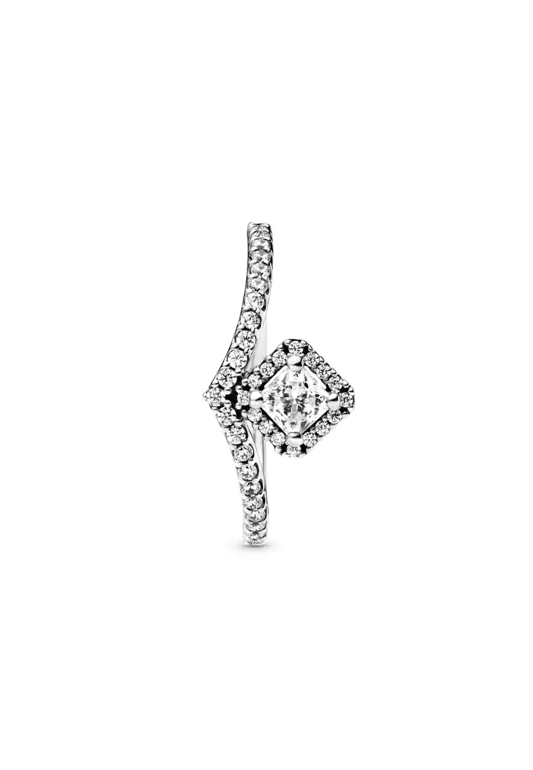 Pandora square outlet wishbone ring