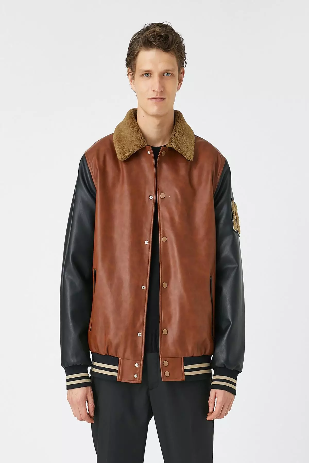 Leather look coats top