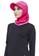Attiqa Active pink Short Runner-Fuschia list Grey , Sport Hijab F1361AABB555D8GS_3