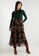 Desigual green Long Tulle Floral Printed Dress 7365CAA81D3130GS_3