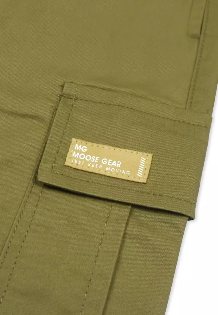 Boys Twill Cargo Jogger Pants