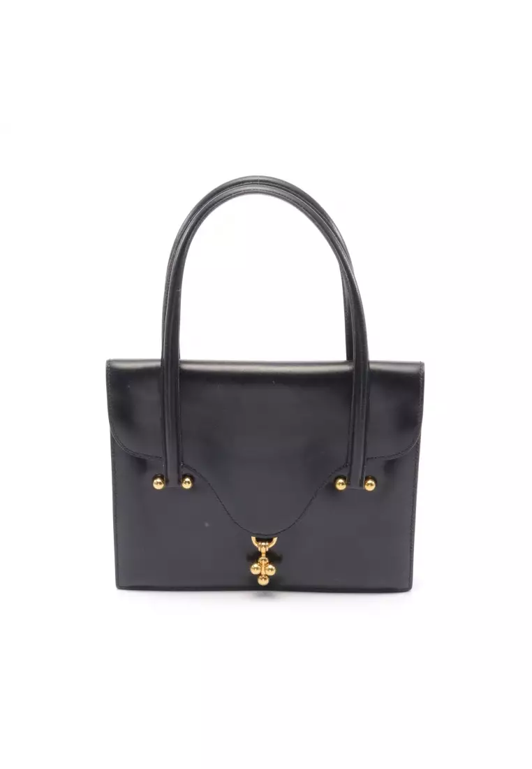 Hermès Pre-loved HERMESHandbag box calf black gold hardware vintage 2023, Buy Hermès Online