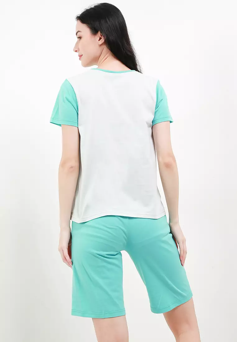 Pyjama Baju Tidur Short Sleeve Short Pants Sleepwear