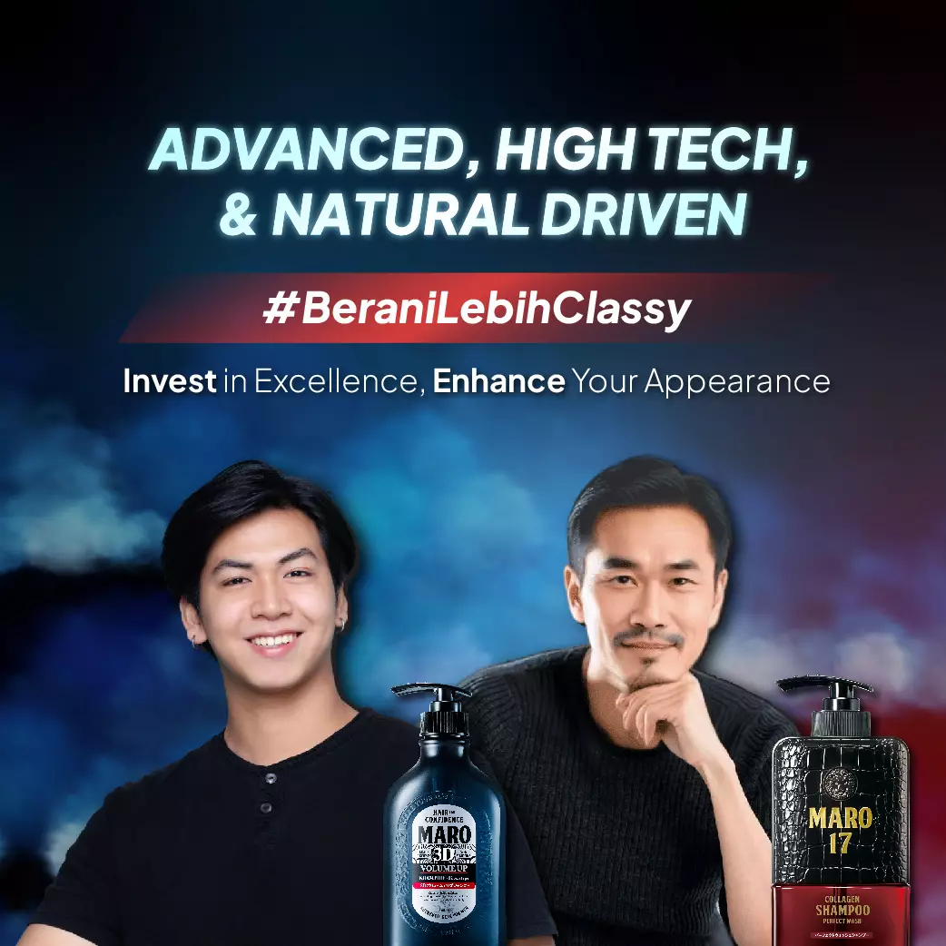 MARO 3D Volume Up Shampoo EX 460ml - Shampoo Pria Untuk Rambut Berminyak dan Memberikan Volume Rambut