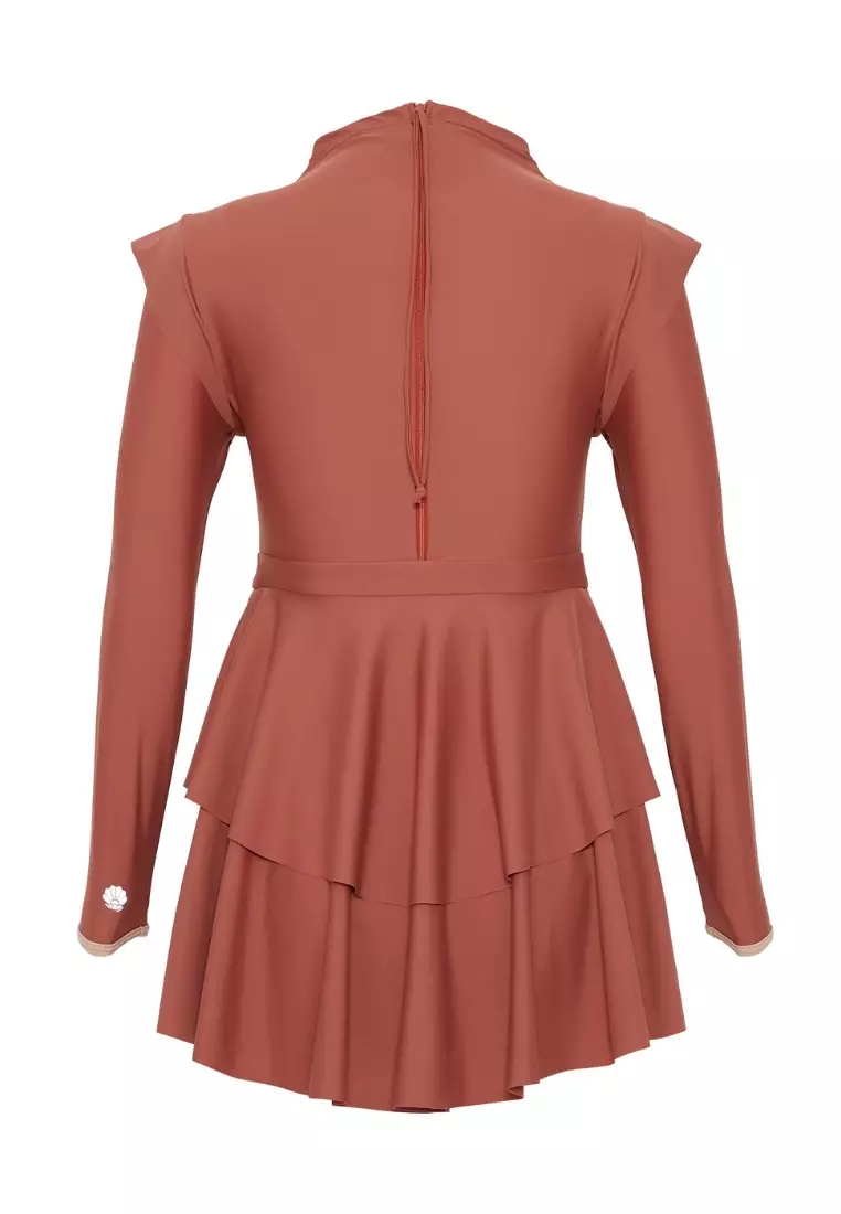 LANUUK Serena Modest Swim Dress – Clay