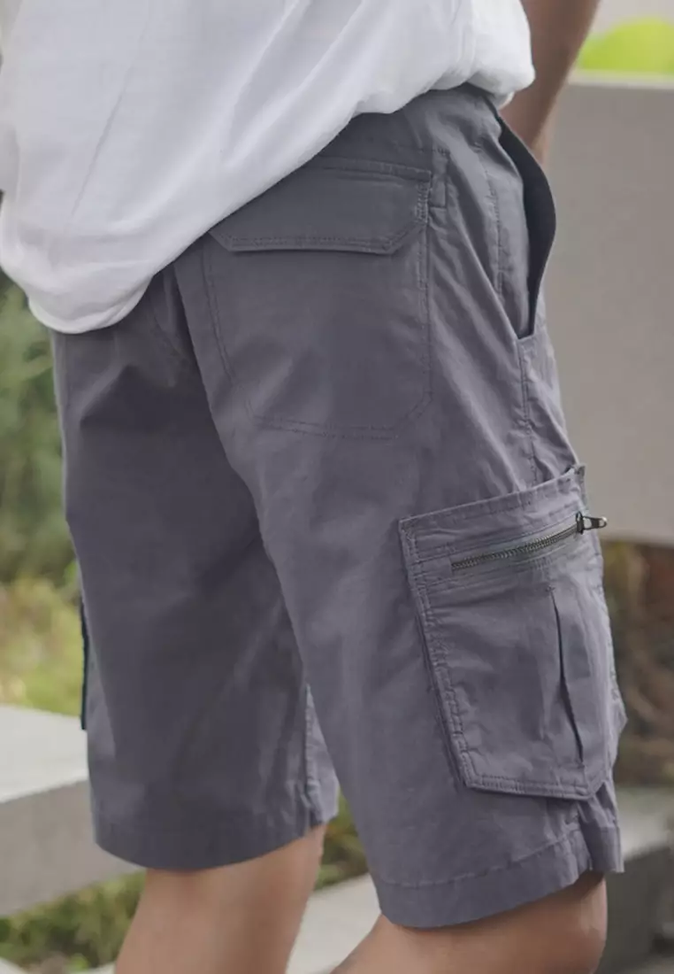 Celana Pendek Cargo Combat Cotton Stretch OXCON Short Pants Iron Grey