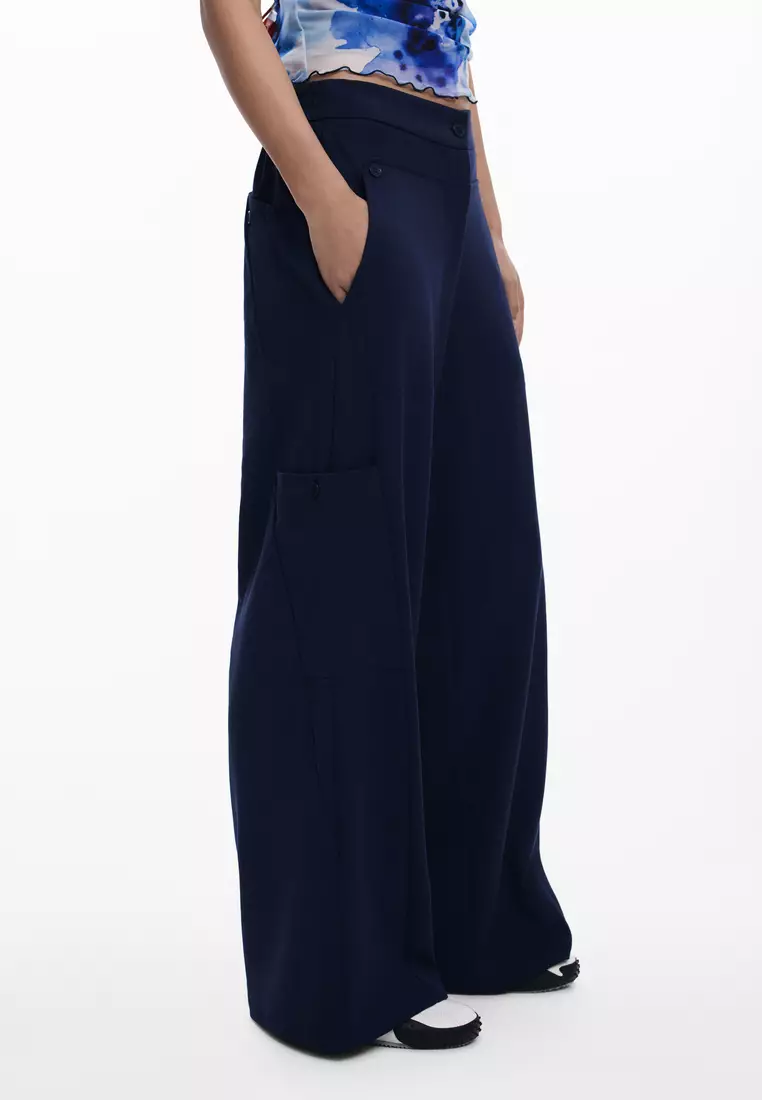 Straight plain tailor trousers