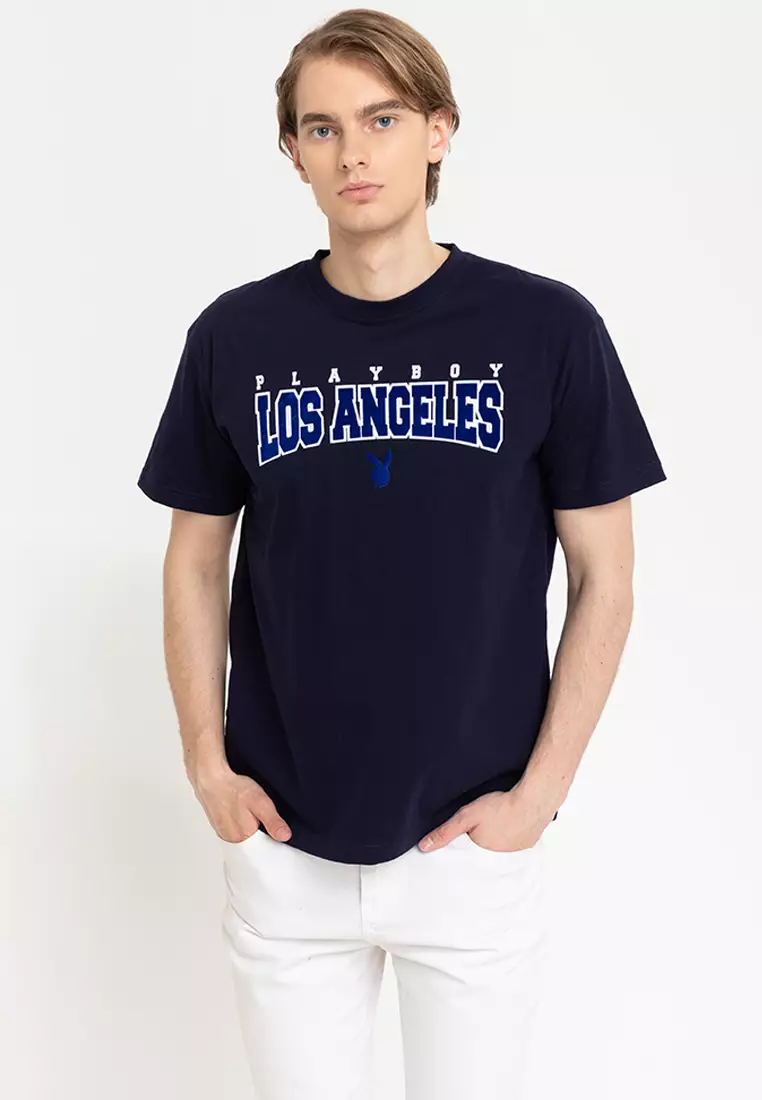Buy Playboy Apparel Men's Navy Blue Playboy Outline High Density Tee 2024 Online ZALORA