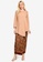 Aqeela Muslimah Wear beige Asymmetric Batik Kurung 3B74CAADE2CD31GS_4