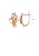 Glamorousky white Fashion Simple Plated Rose Gold Flower Earrings with Yellow Cubic Zirconia ECE7EACF9C2ED3GS_2
