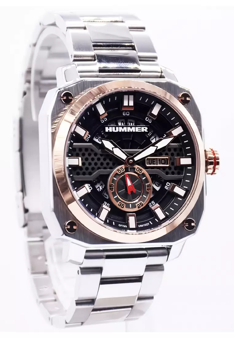 Jam Tangan Pria Hummer HM1027-1332 Silver Rosegold - Stainless Steel