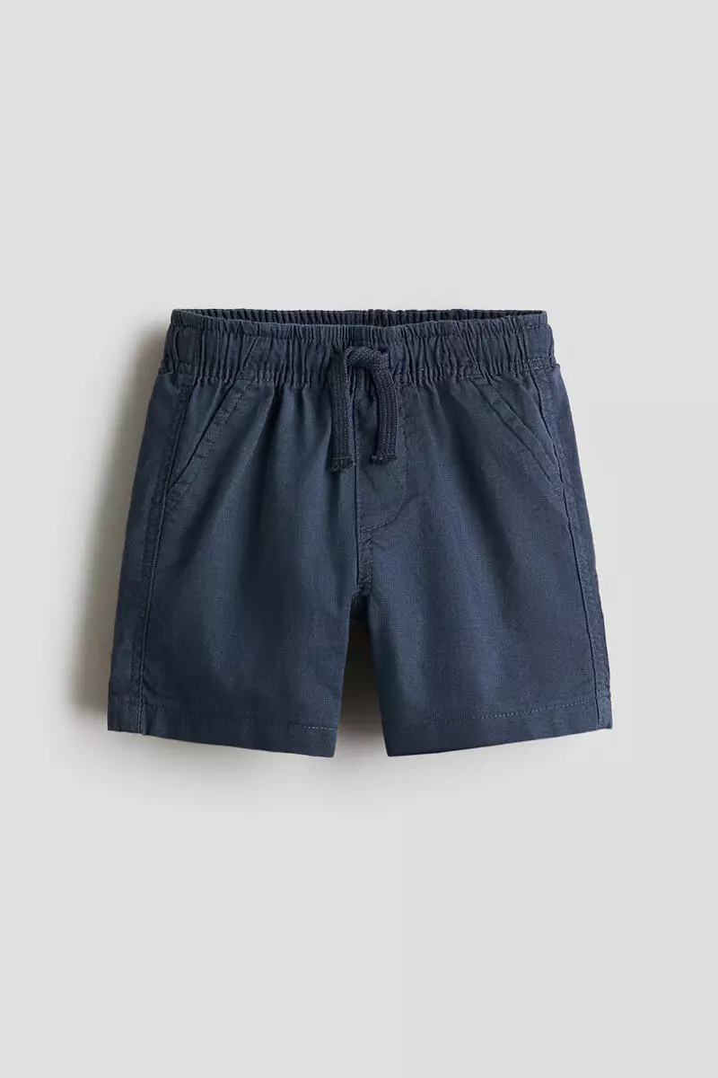 Linen-blend shorts