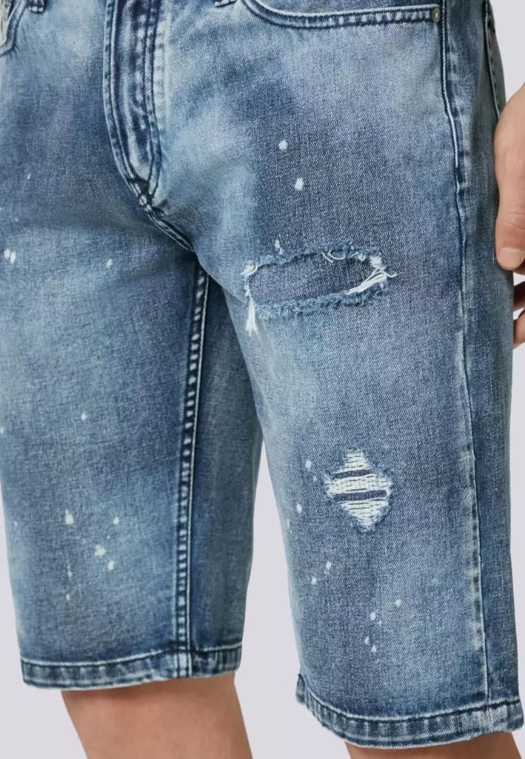 男裝V57漂白牛仔短褲