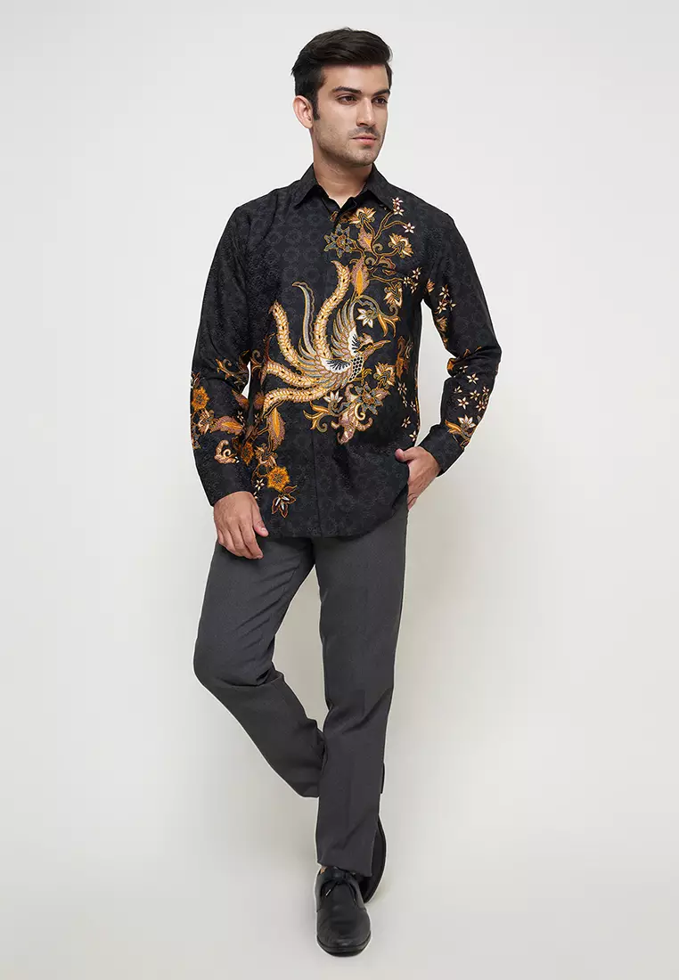 Exclusive Slimfit Rafrandra Kemeja Batik Pria Lengan Panjang