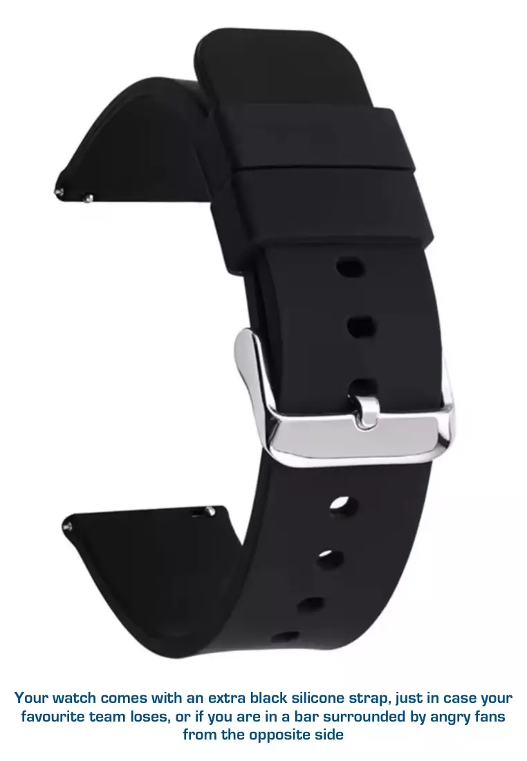 ARGENTINA Unisex Smart Watch - Support your favourite country! - Special Edition with 2 Easy to Exchange Silicon Straps (Black / Mixed Flag Colors Strap)
