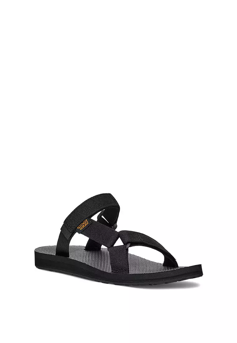 Teva black original universal cheap flat sandals