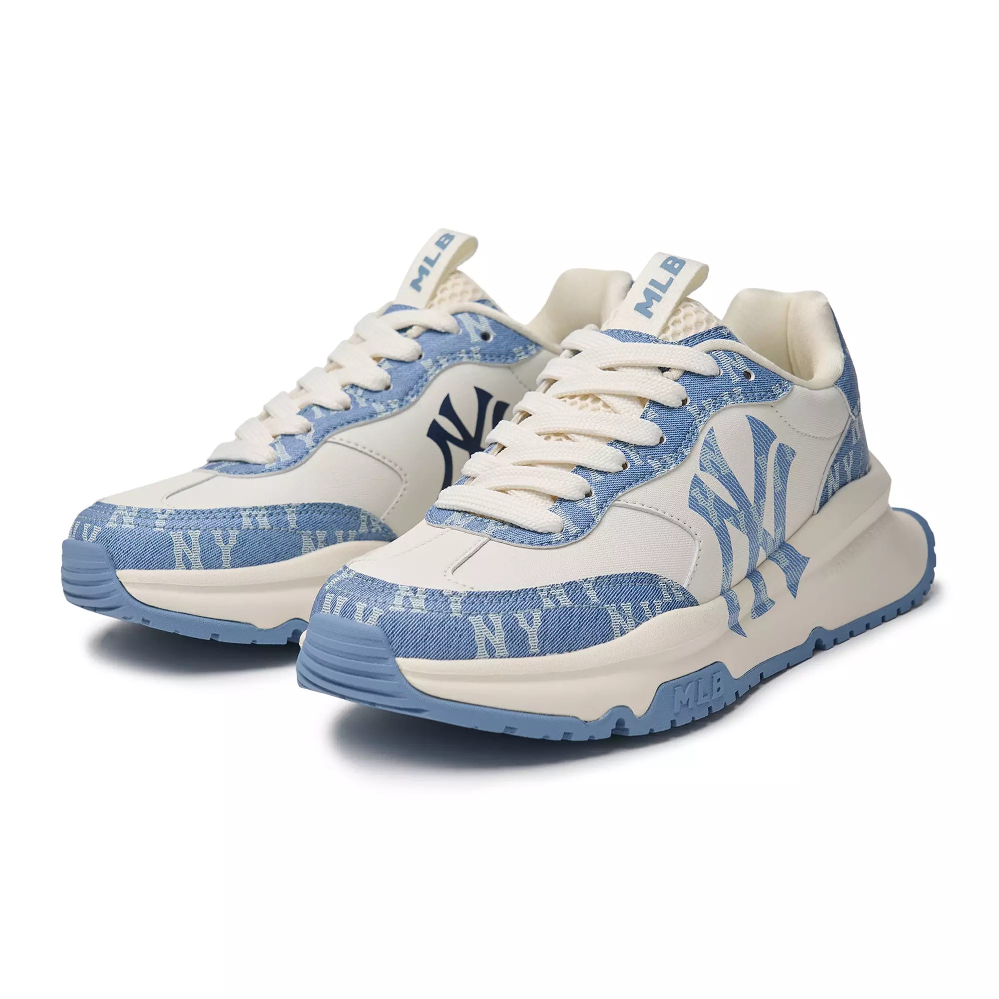 MLB公式 スニーカー Filder Runner Denim NY (Black) MLB Unisex Chunky Runner SL Shoes NY Yankees Black | Comfort