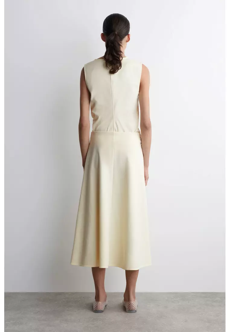 TWIST-DETAIL MIDI SKIRT