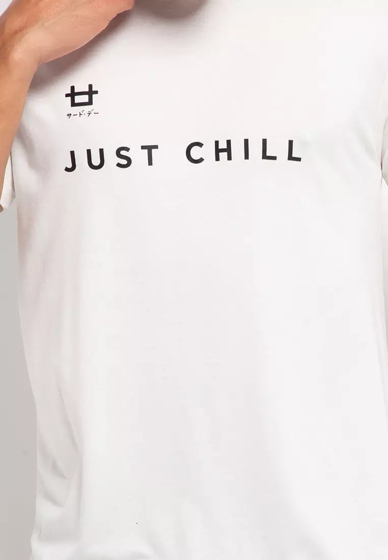 MTH70 Third Day Just Chill Logo Kaos Unisex Pria putih