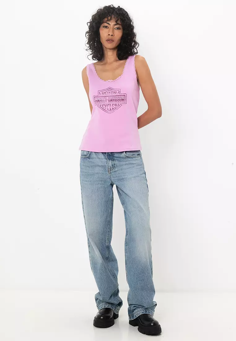 Harley-Davidson® Essential Bling Lace Trim Tank