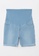LC Waikiki blue Tummy Paneled Standard Fit Plain Pocket Detailed Maternity Rodeo Jean Shorts 4CBEAAA42661E6GS_5