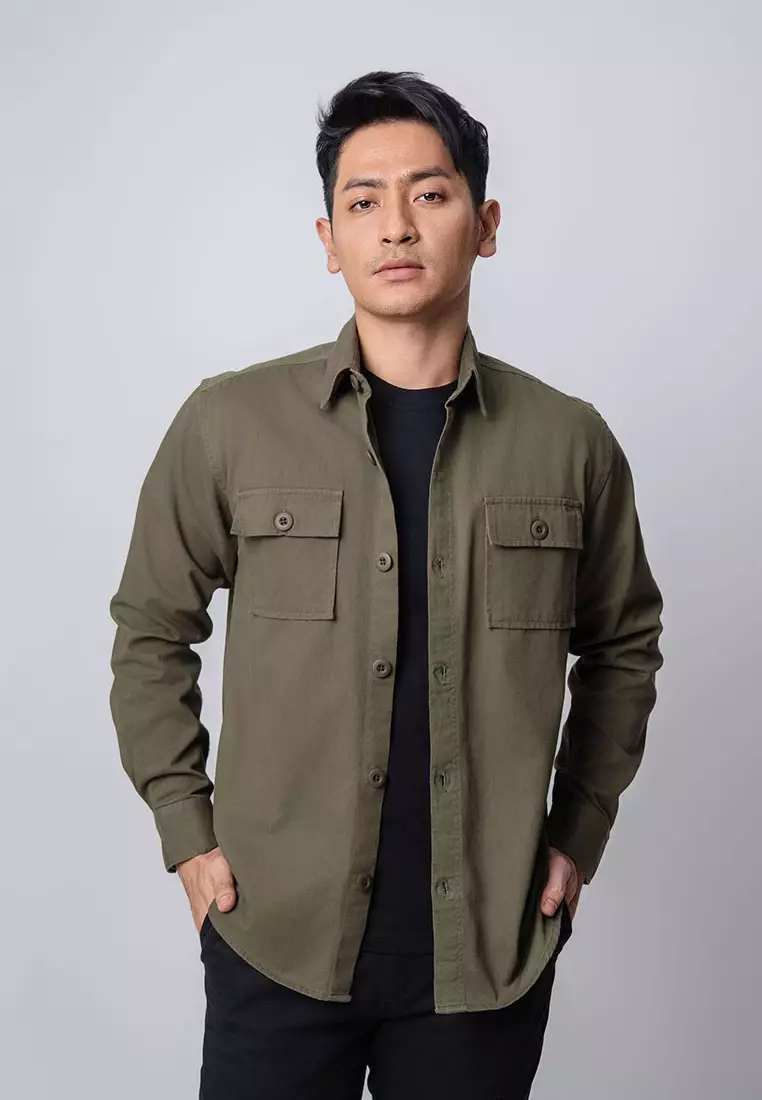 Jacket Shacket Workwear Shirt Dark Green