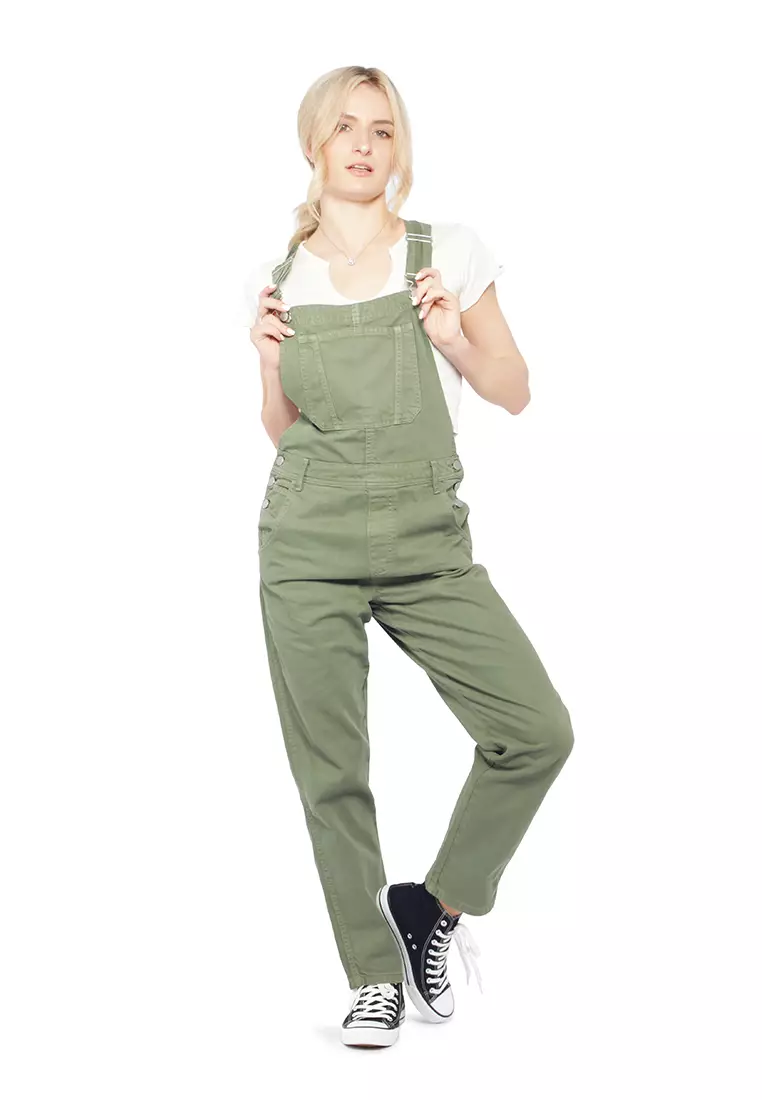 Army Green Mom Fit  Dungaree