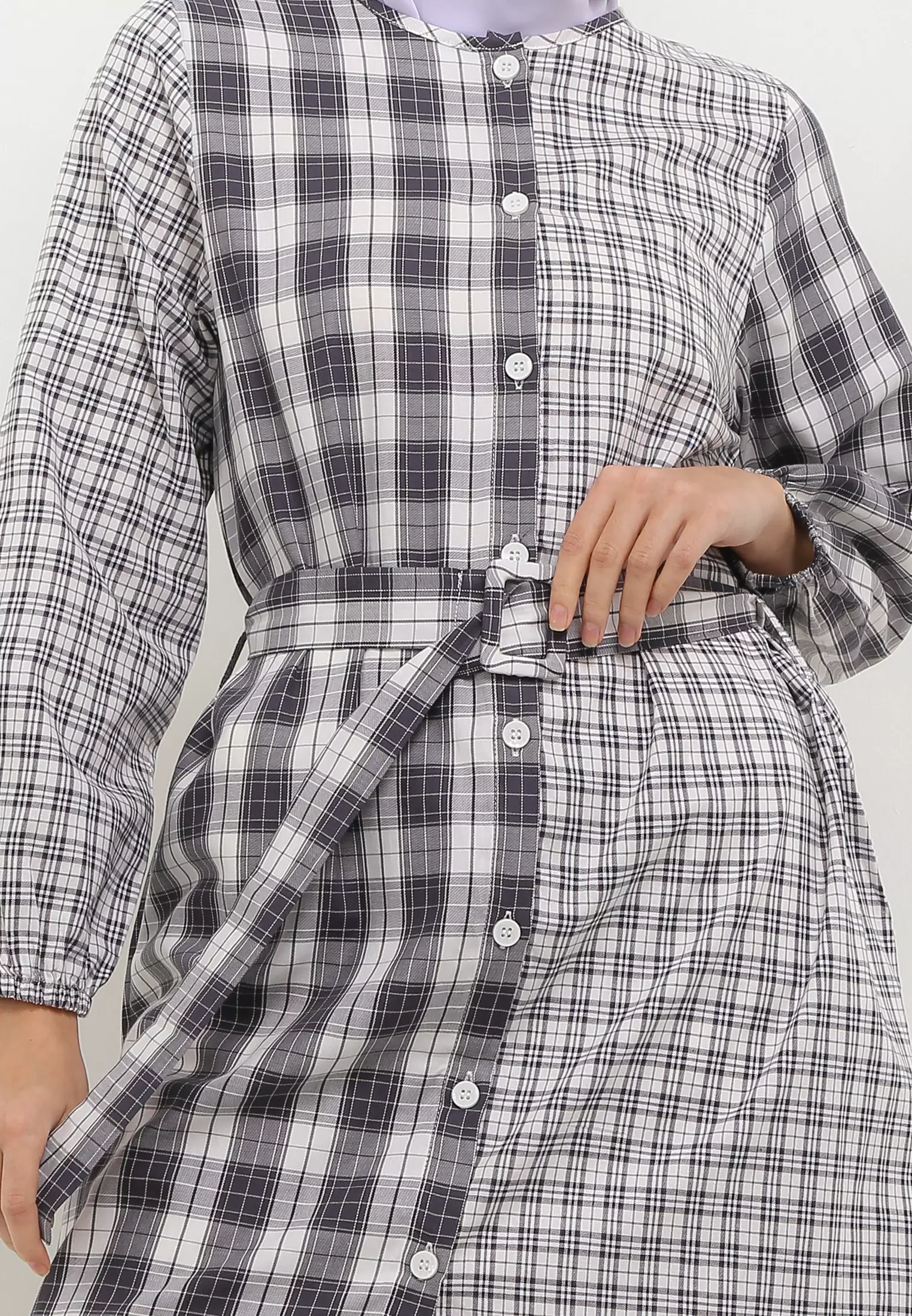 MFMW Janelle Tunik Black Motif Kotak