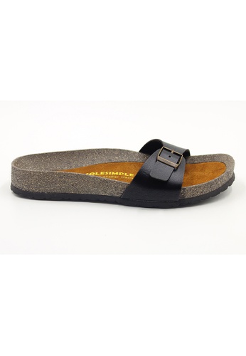 SoleSimple black Lyon - Black Leather Sandals & Flip Flops & Slipper ED386SHFC2FC63GS_1