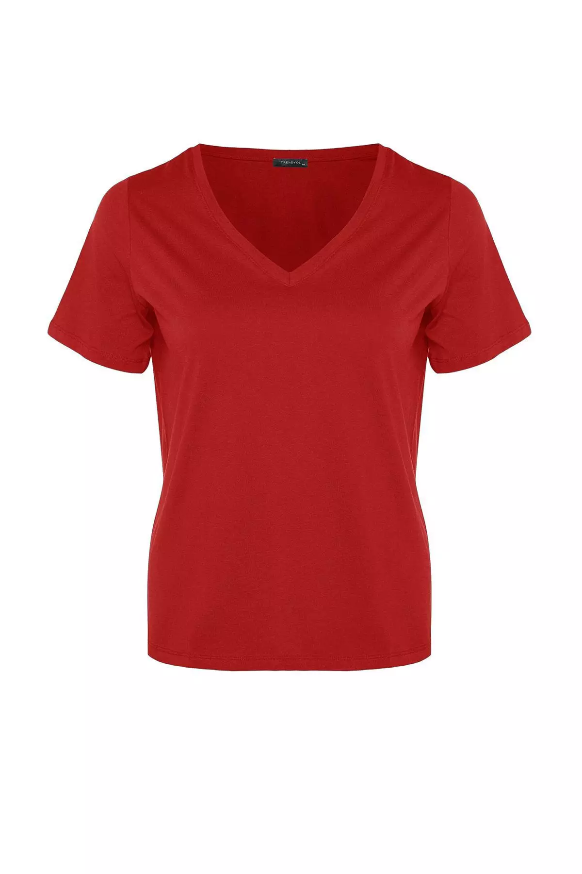 Plus Size Cotton V-Neck T-Shirt