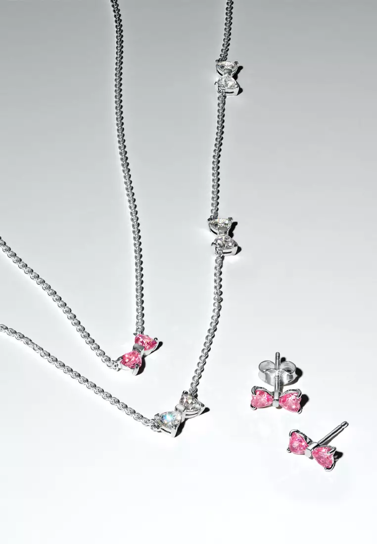 Pandora Pink Bow Stud Earrings
