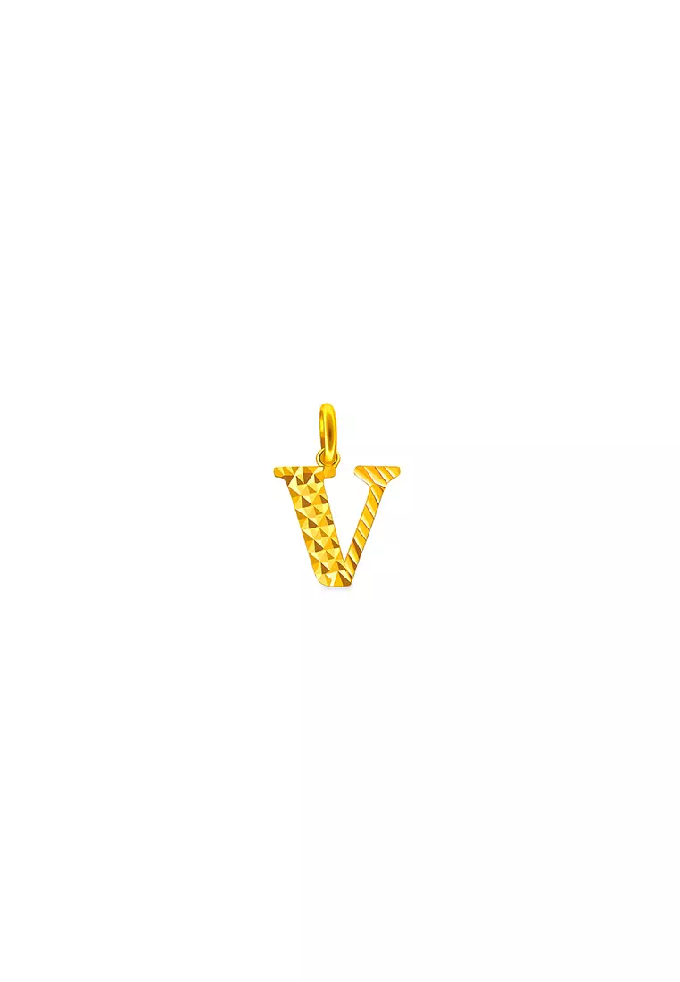 916/22K Gold Alphabet Pendant B75