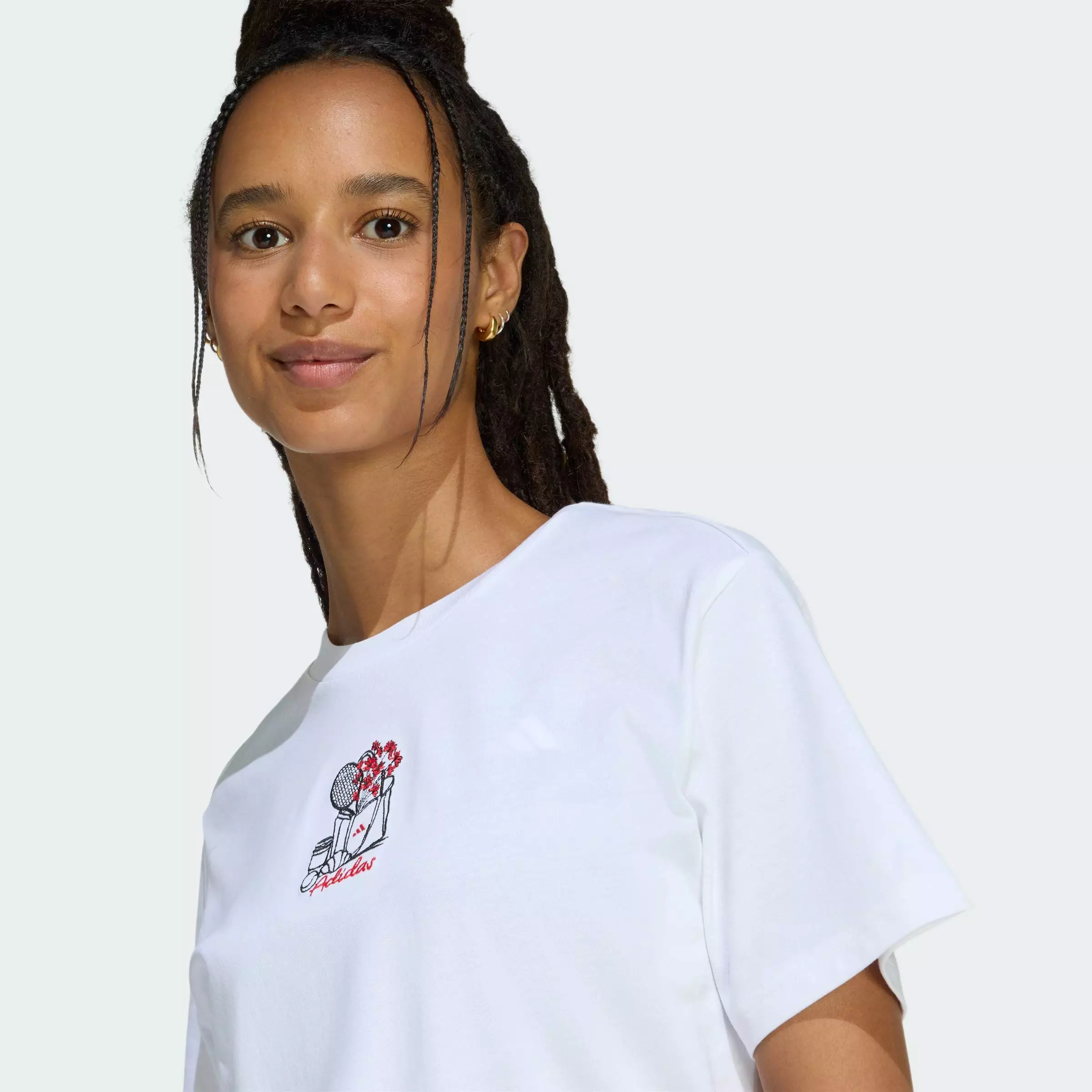 Buy ADIDAS Lifestyle MINI EMBROIDERY GRAPHIC T-SHIRT Women White