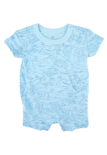 GAP blue Print Short Sleeves Shortie F8D07KAE7712A5GS_1