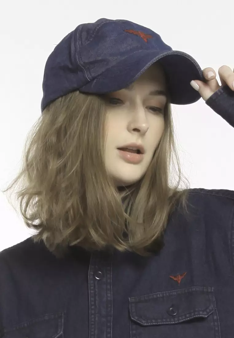 Topi Baseball Korean Style Blue Black